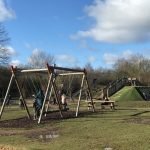 Swing at Dinton Pastures Play Park