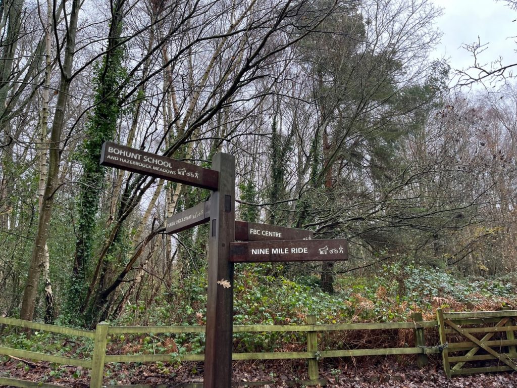 Signs to FBC Centre at California Country Park